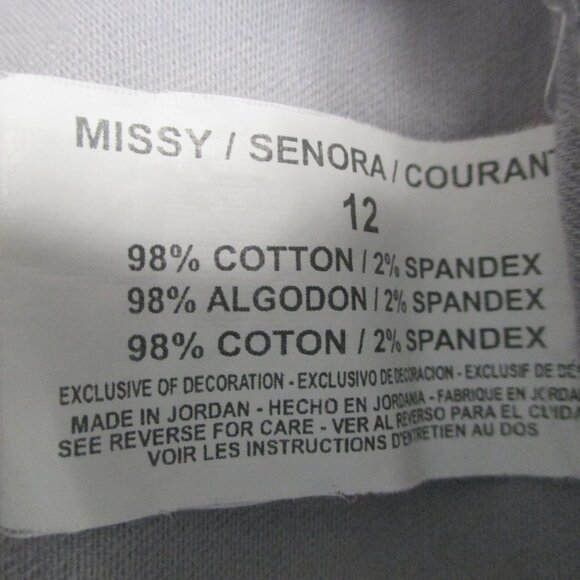 Gloria Vanderbilt capris light gray denim with stretch & pockets size 12 - Picture 3 of 9